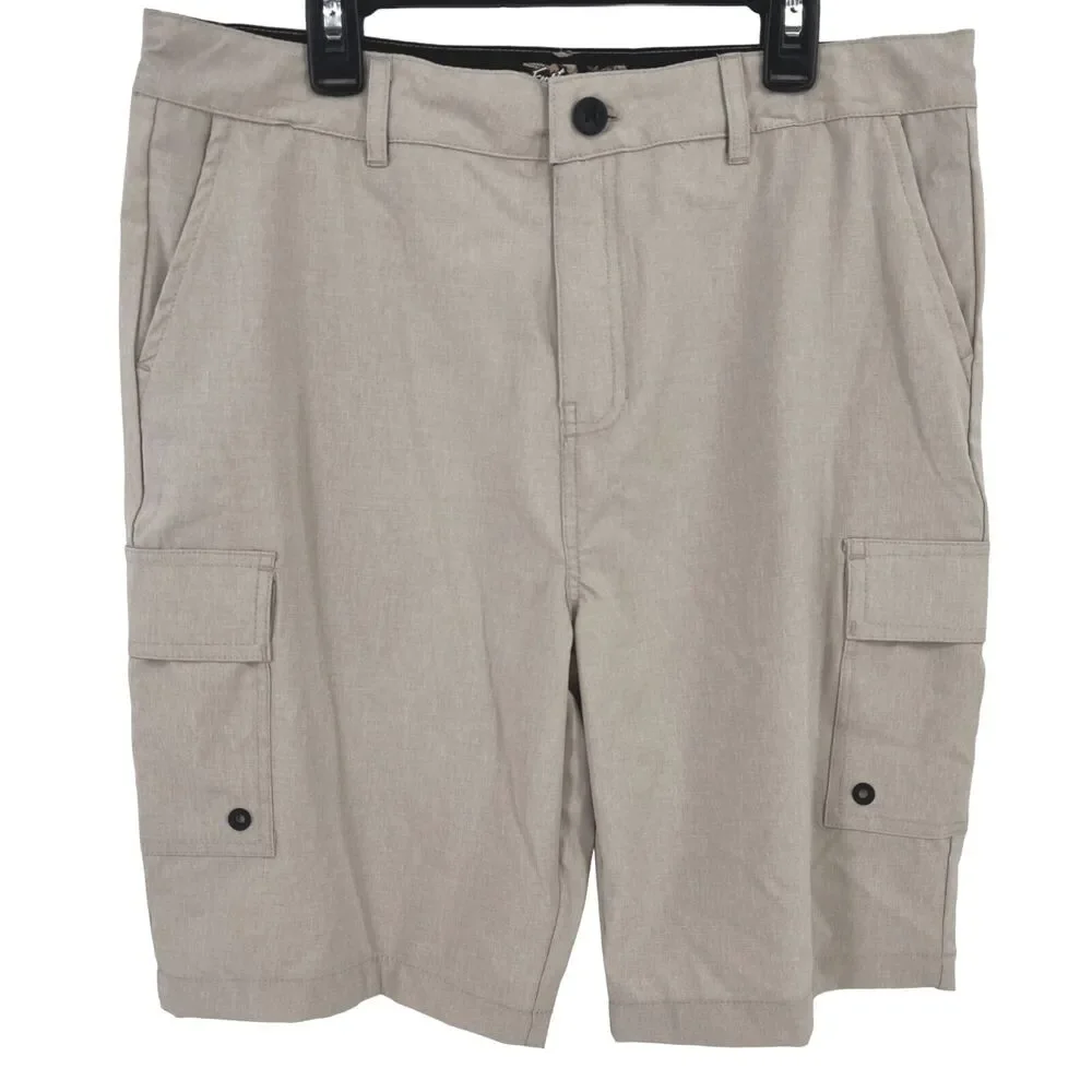 First Waves Boys Rip Stop Cargo Shorts Size 18 Khaki